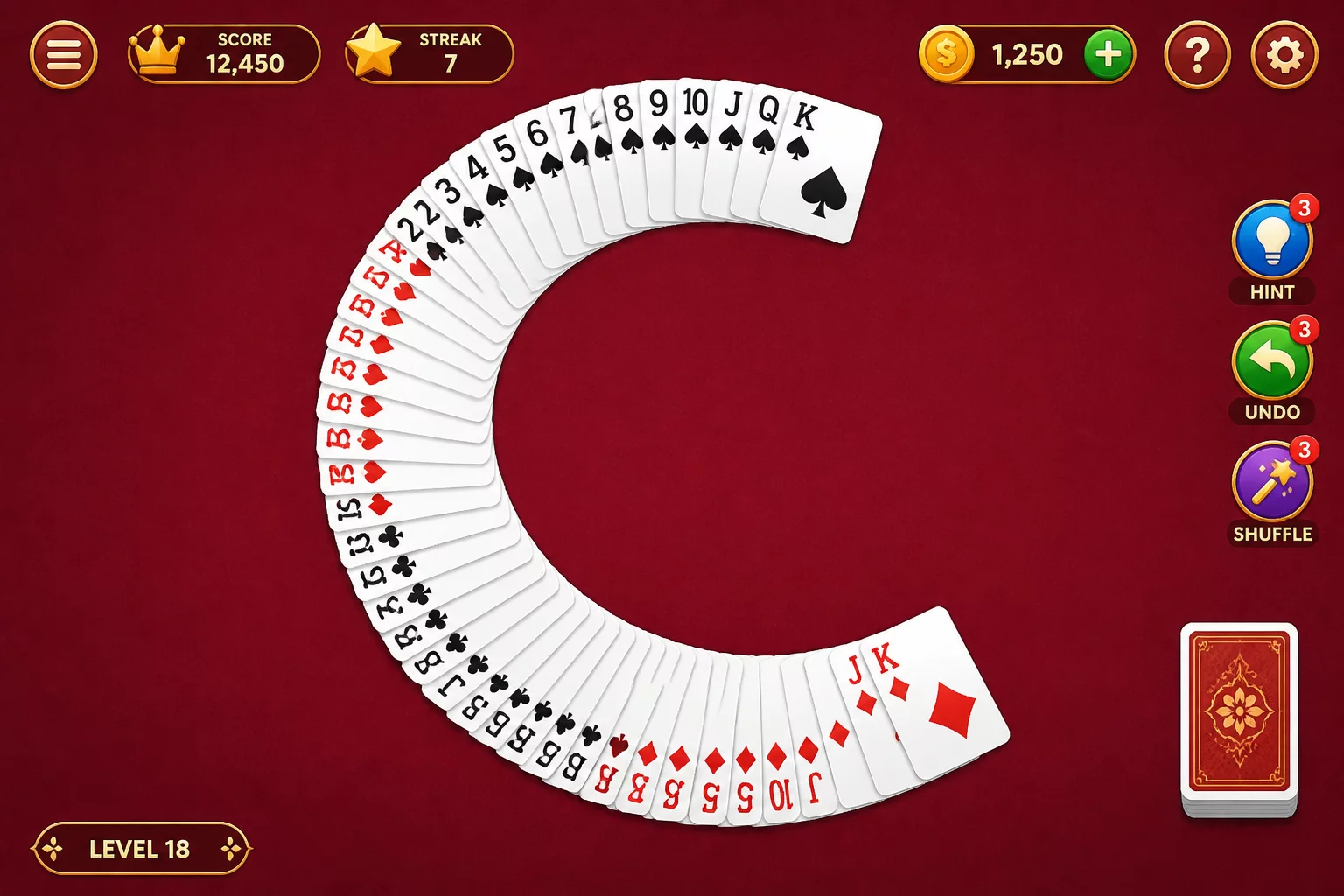 Crescent Solitaire Deck