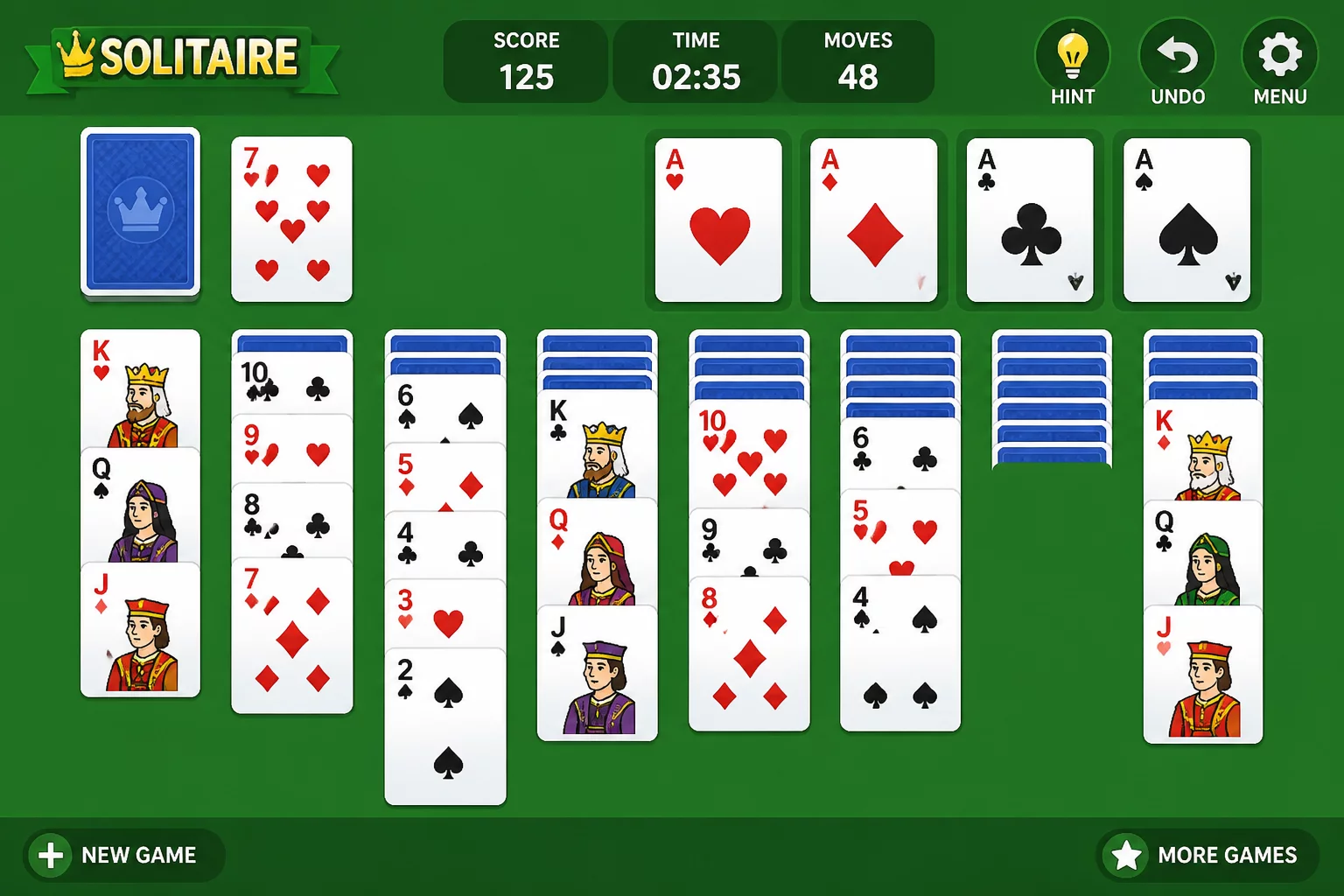 Double Klondike Solitaire Cards