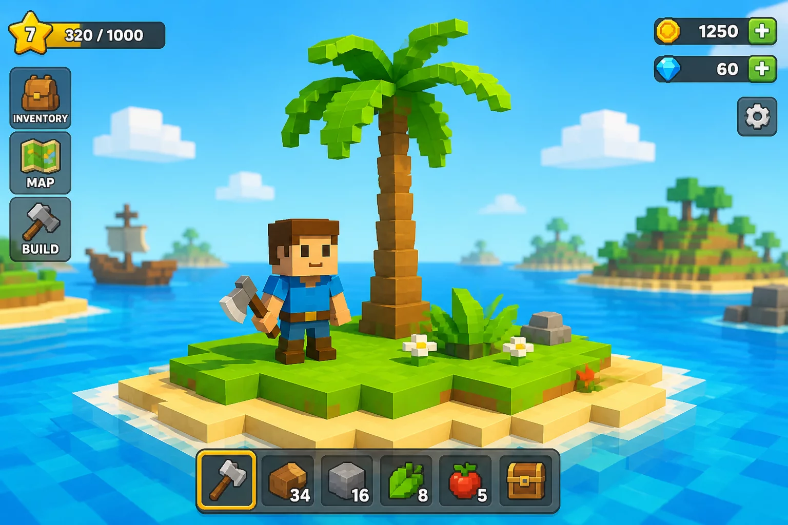 Island Survival 3D Craft