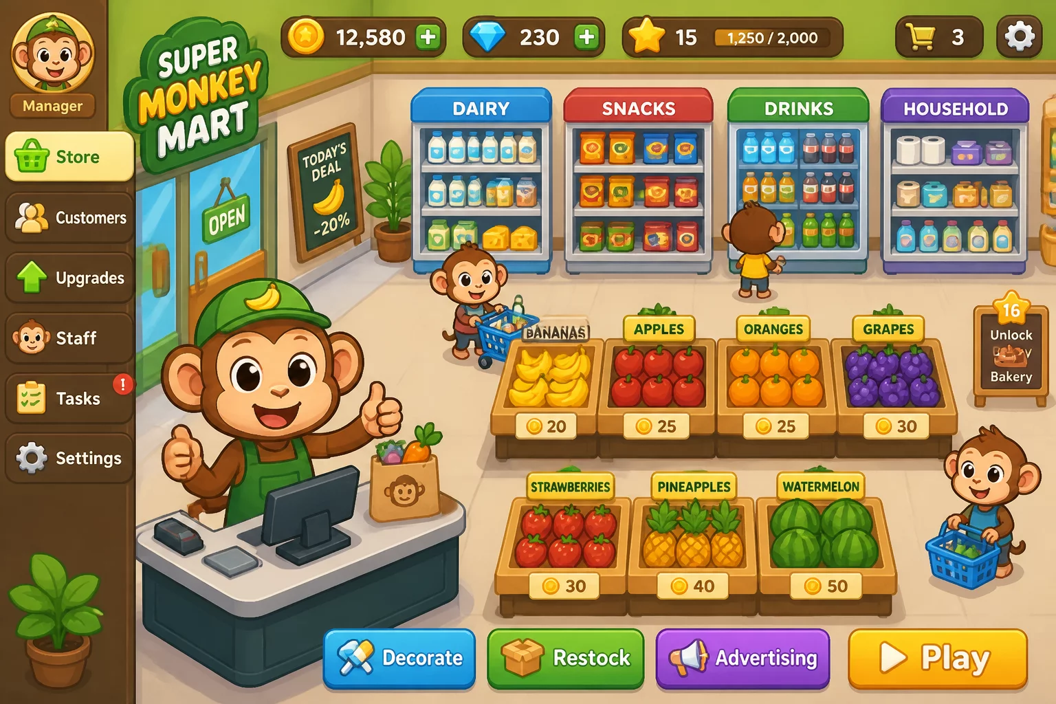 Mini Monkey Mart Tycoon