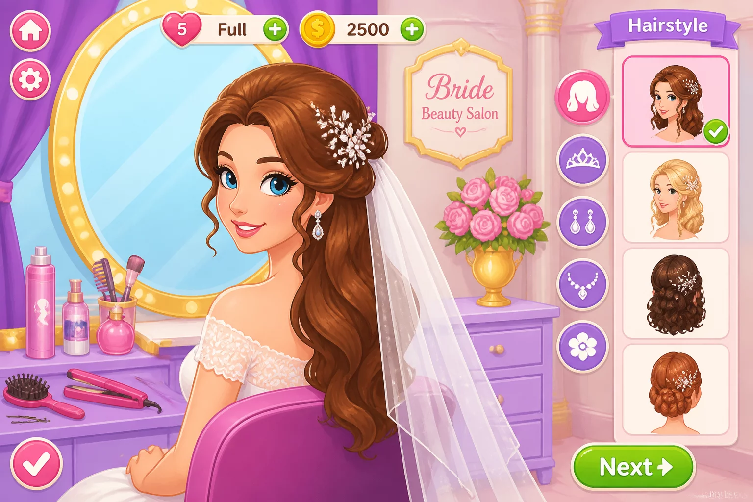 Wedding Hairdresser for Princesses Salon